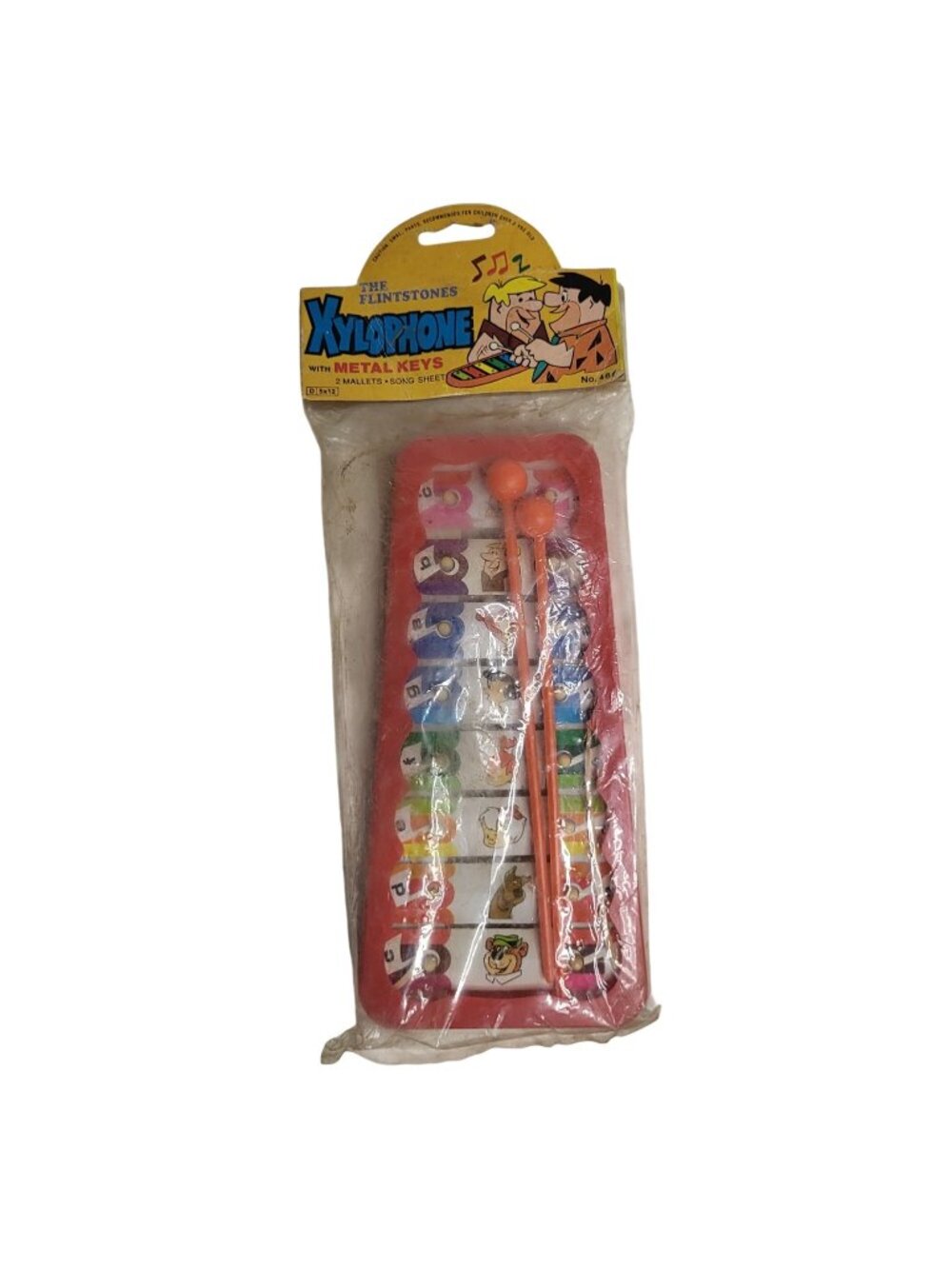 Vtg 1980s Flintstones Musical Xylophone Toy